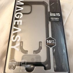 MAGEASY  iPhone 15plus case w/ Lanyardvff in