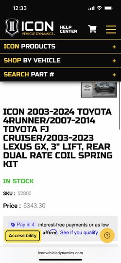 Icon Toyota Rear Springs