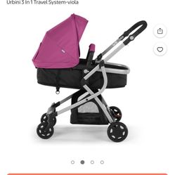 Urbini 3 In 1 Travel System-viola Like New
