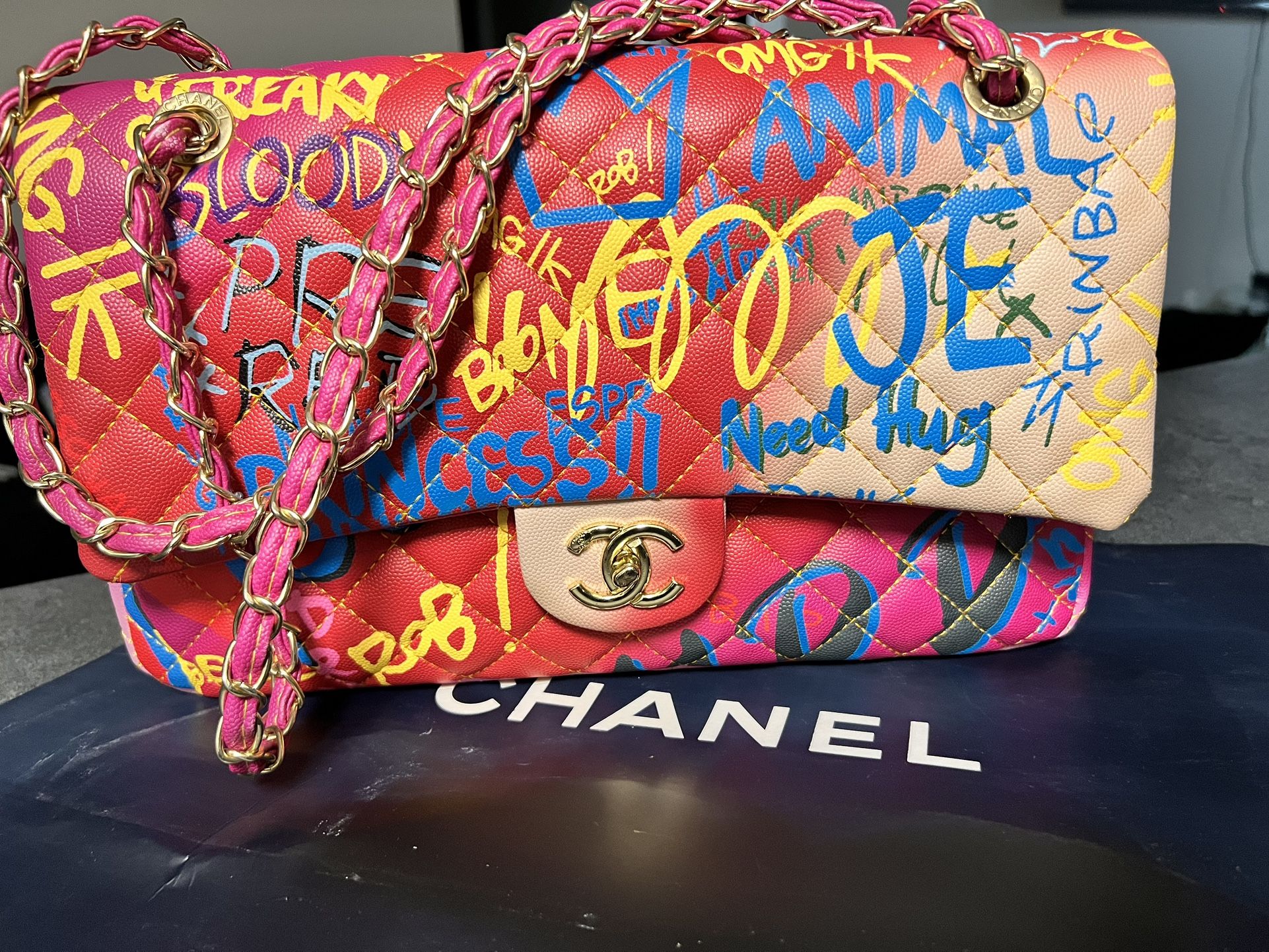 Red Graffiti Chanel Purse 