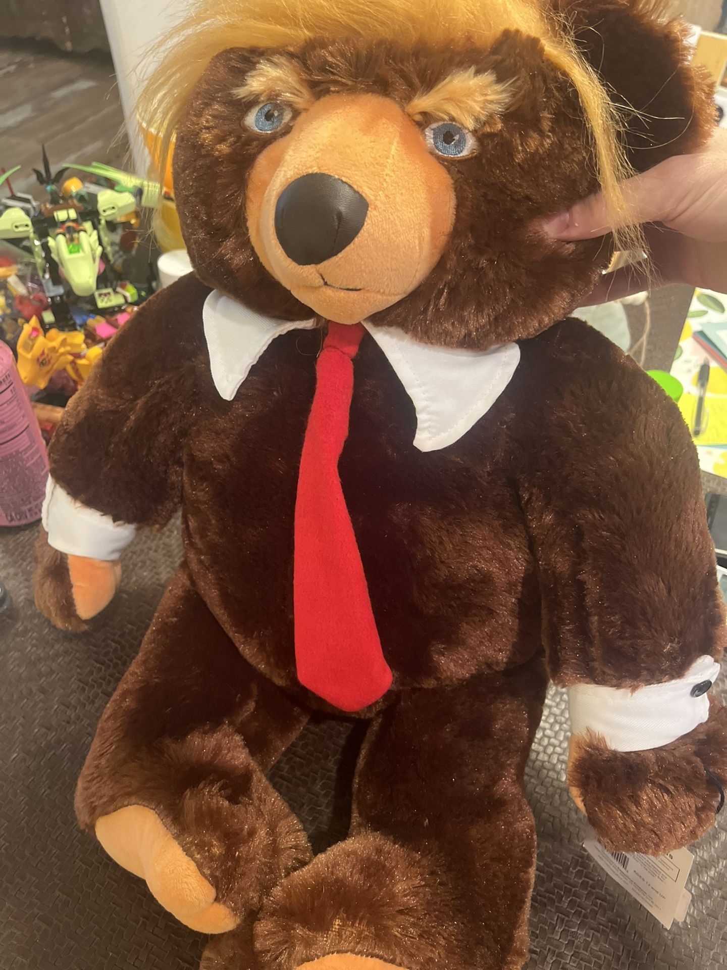 TRUMPY BEAR Deluxe 22” Donald Trump Teddy Bear Plush With American Flag Cape