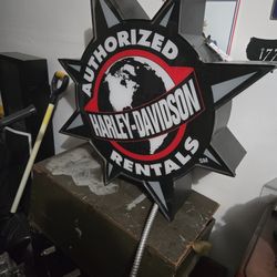 rare original Harley Davidson rental light up sign 