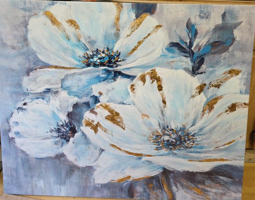 Blue Floral Art Work
