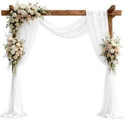 1 White Arch Drapes 19ft t Each Drape