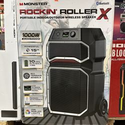 Monster Rockin Roller X Bluetooth Speaker Brand New In Box 
