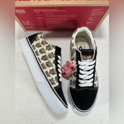 Vans Old Skool Jaguar Black White Sneakers Women Size 5