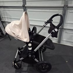 Bugaboo Cameleon 3 Stroller Set - Black & Cream With Wind/rain Cover