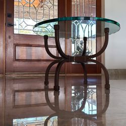 Uttermost Company- Iron Side Table, Beveled Glass 