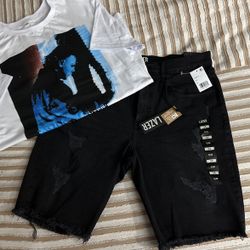 Shorts Size 34 , Shirt Size M Brand New 