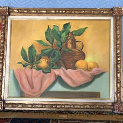 Vintage Still Life Oil Painting Signed & Dated 1972