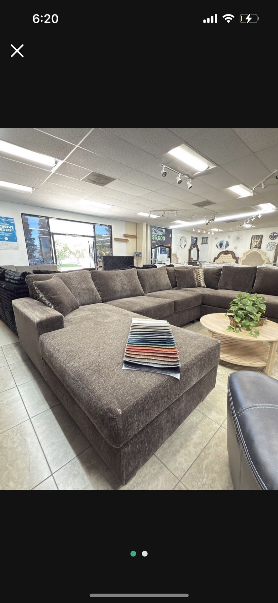 Brand New Super Plush Comfy Fabric Sectional Set