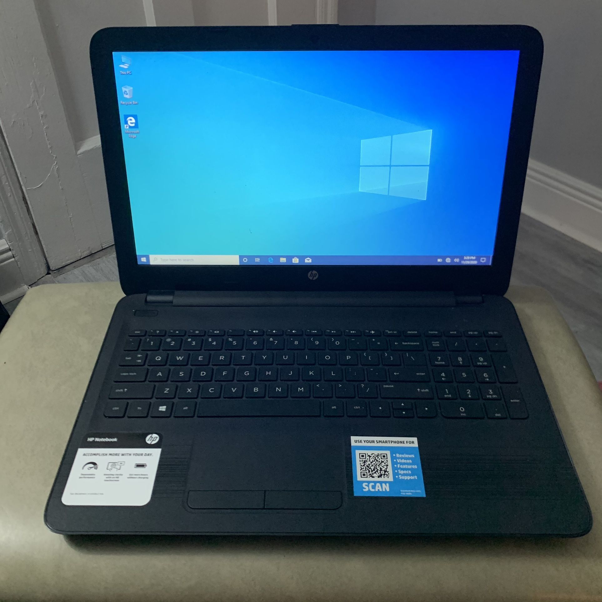 HP Laptop Quad Core 15” Touchscreen SSD 500GB Fast Laptop
