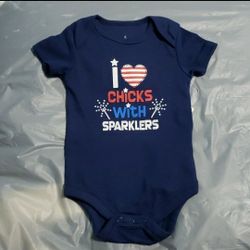 4th of July Baby Bodysuit 3-6 Months