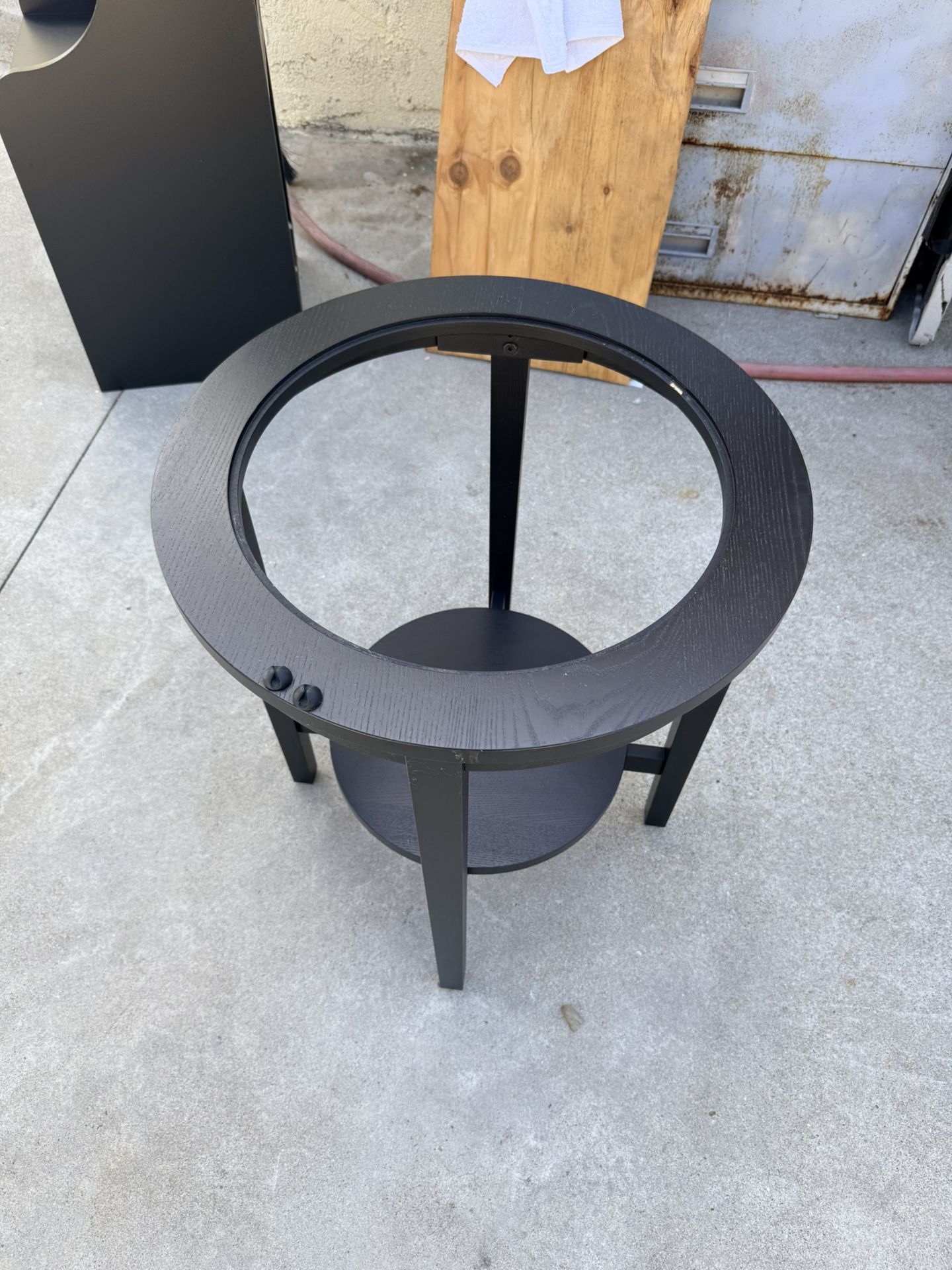 Round Side Table W/ Glass