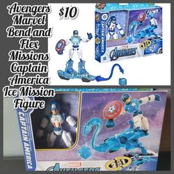 NEW Avengers Marvel Bend and Flex Captain America Ice Mission Figure