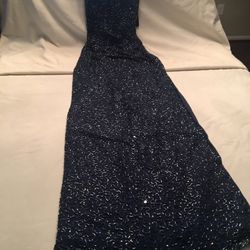 Gorgeous Beaded Gown  Navy Blue Size 4