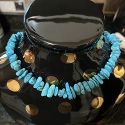  Turquoise/Sterling Choker Necklace 