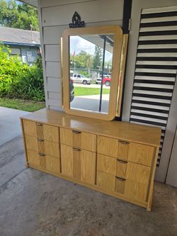Vintage 7 Drawer Dresser with Mirror