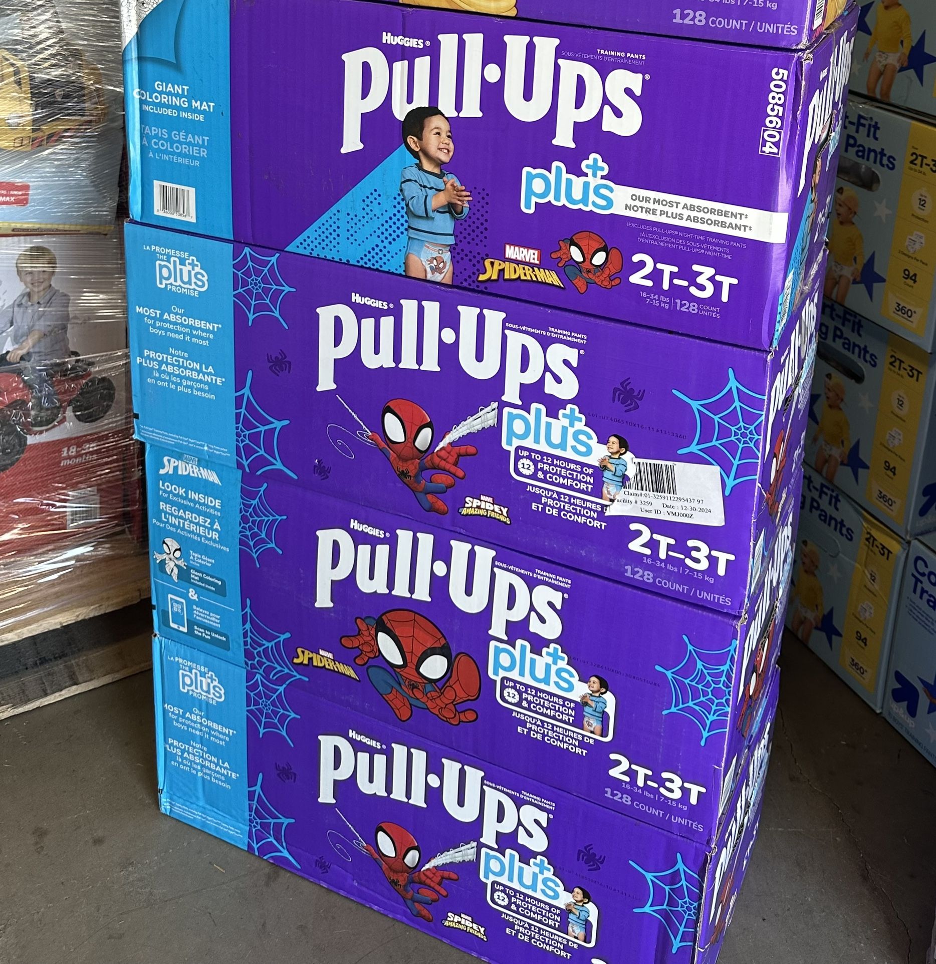 Pull Ups Plus Training pants, 2T-3T, 128 Count