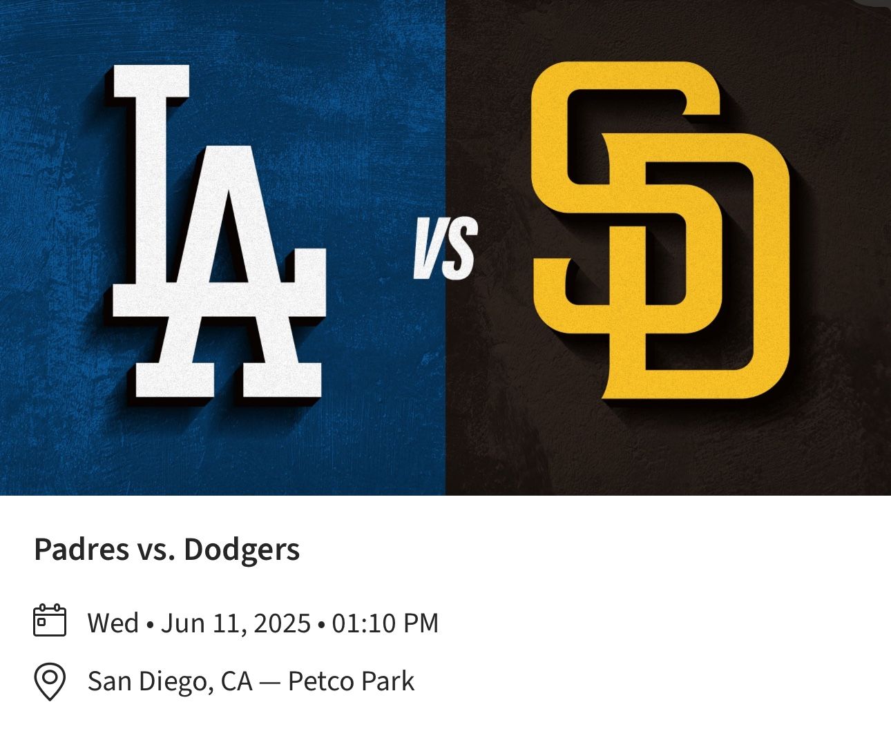 Padres vs Dodgers Gallagher Sq