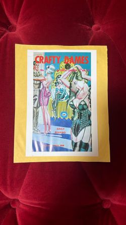 Picture Book Cover Adult Reading Crafty Dames Art Poster 
