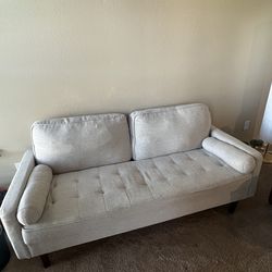 Koorlian Sofa Couch, 2 Seater Fabric Loveseat