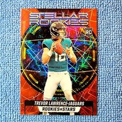 Trevor Lawrence 2021 Rookies & Stars Stellar Rookies Red Velocity Prizm #SR-1 Jacksonville Jaguars 