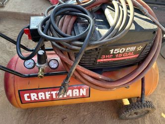 Air compressor, craftsman 15 Gallons, 3 HP , es husado y prende bien pero no sube la aguja del Regulador para alguien que la sepa arreglar