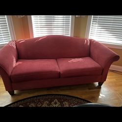 Red Love Seat Like New 