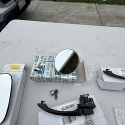 64 Vw Bug Drivers Side Mirror Chrome ( Functional)