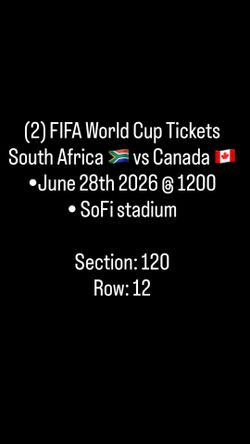 FIFA World Cup 2 tickets