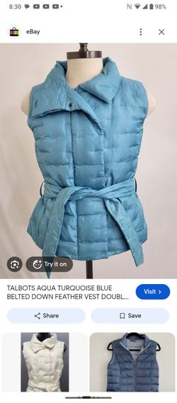 Talbots Belted Down Puffer Vest (S)