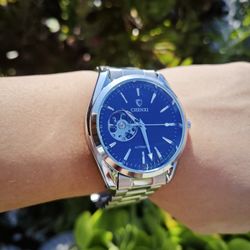 Fashion Luminous Mechanical Watch Waterproof Stainless Steel For Men Reloj