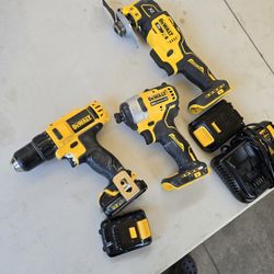 Set Of 3 Drills And Skill Saw 