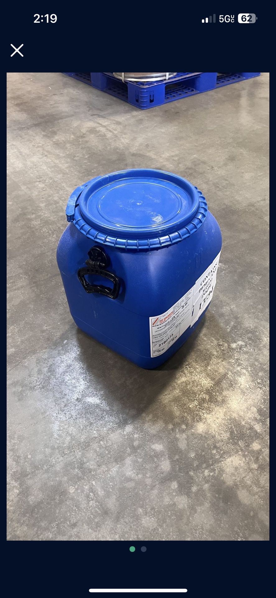 Blue Square Drum Container