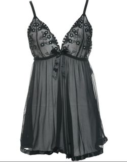 Mesh Babydoll - Black