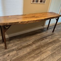 Live edge TV table