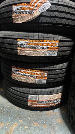 235/75r15 Arroyo Set of 4 new tires includes installation and balance
