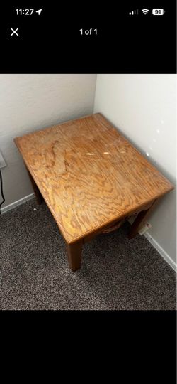 Wood side table