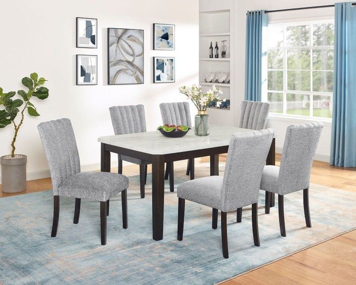 7 PIECE DINING TABLE SET BRAND NEW 