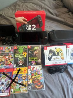 Nintendo Switch Console Bundle with Games and Controllers