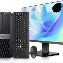 Dell OptiPlex Desktop Bundle - Intel Core i7, 32GB RAM, 1TB SSD + KOORUI Monitor
