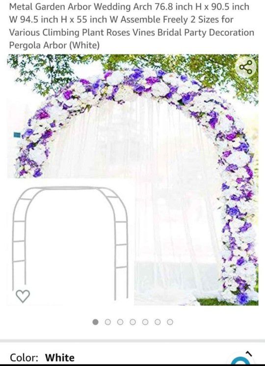 Metal Garden Arbor Wedding Arch - NEW