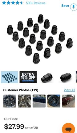 Black Lug Nut Kit: 14mm x 1.50, Set Of 20(Charger 06-23)