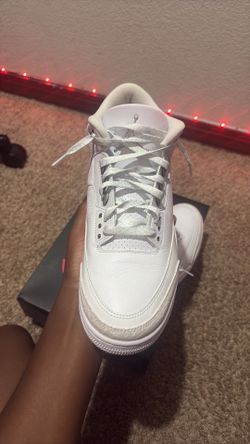 Air Jordan 3 Retro “Pure Money” – Clean White – Excellent Condition