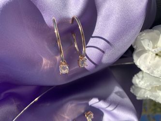 Gold and Silver hoop earrings