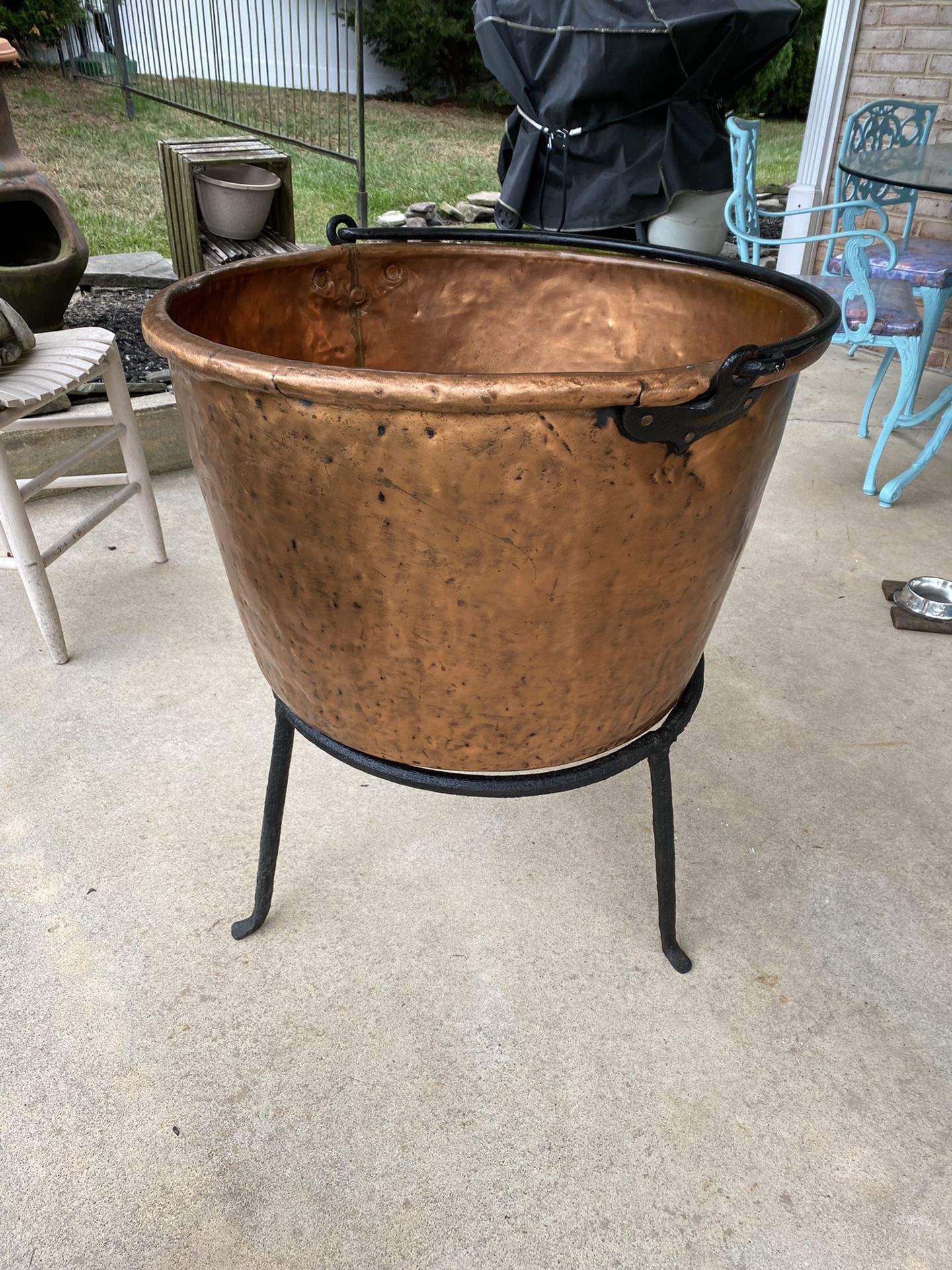 Copper Soup Kettle ( Large Hand Hammered)