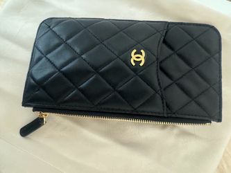Chanel Quilted Lambskin Zip Wallet