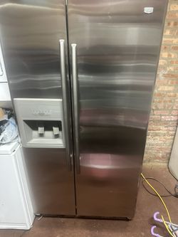 maytage stainless steel fridge