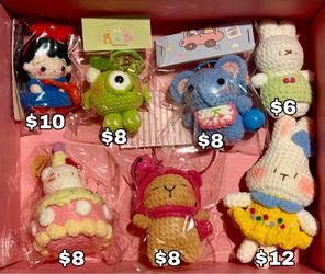 Cute handmade crochet keychains/dolls